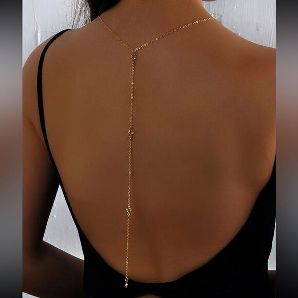 Crystal back necklace #1060 - Picture 1 of 3